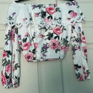Off the shoulder floral top